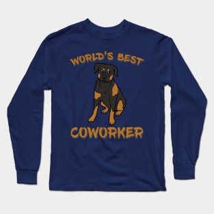 Rottweiler World's Best Coworker WFH Long Sleeve T-Shirt
